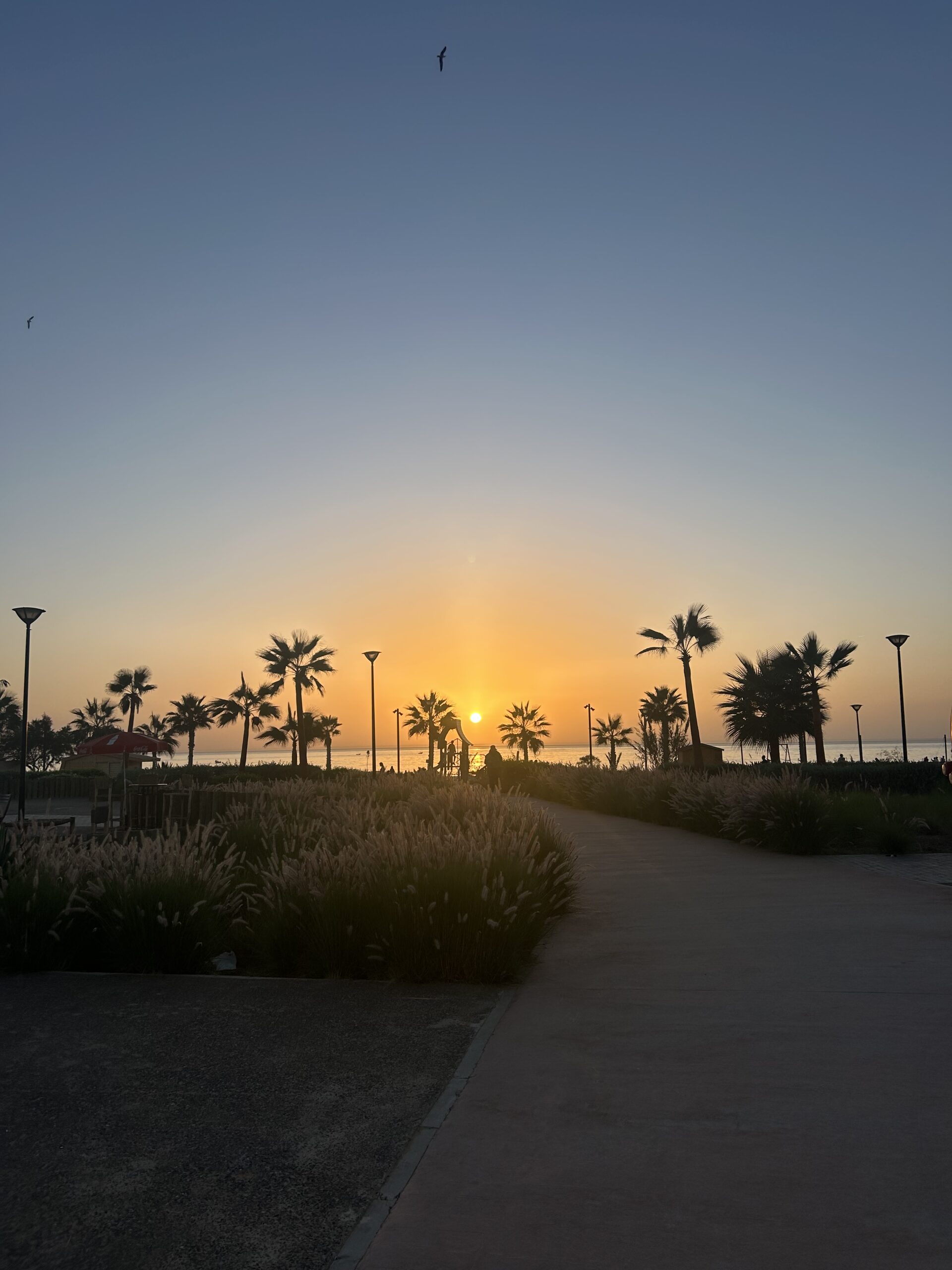 Plage d'Agadir au coucher du soleil, Maroc